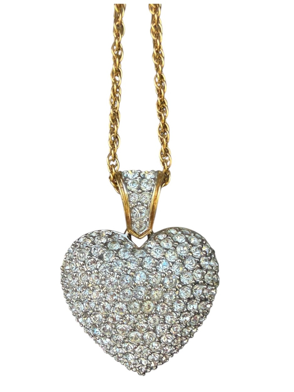 Swarovski Large Crystal Bubble Heart Necklace